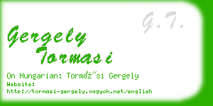 gergely tormasi business card